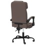 Silla de oficina reclinable cuero sintético marrón en Sillas de oficina | Comprar online en Foru.es