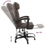 Silla de oficina reclinable cuero sintético marrón en Sillas de oficina | Comprar online en Foru.es