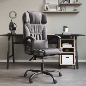 Silla de oficina reclinable cuero sintético gris en Sillas de oficina | Comprar online en Foru.es