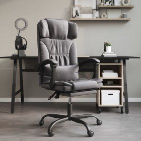 Silla de oficina reclinable cuero sintético gris en Sillas de oficina | Comprar online en Foru.es