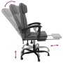 Silla de oficina reclinable cuero sintético gris en Sillas de oficina | Comprar online en Foru.es