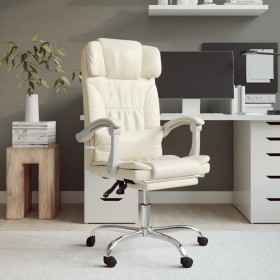 Silla de oficina reclinable cuero sintético crema en Sillas de oficina | Comprar online en Foru.es