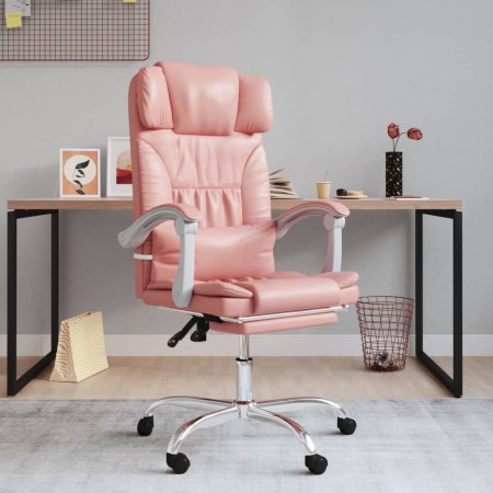 Silla de oficina reclinable cuero sintético rosa en Sillas de oficina | Comprar online en Foru.es
