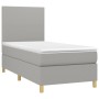 Cama box spring colchón y luces LED tela gris claro 90x200 cm de vidaXL, Camas y somieres - Ref: Foro24-3135245, Precio: 342,...