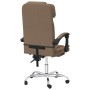 Silla de oficina reclinable con masaje de tela marrón en Sillas de oficina | Comprar online en Foru.es