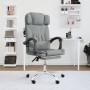 Silla de oficina reclinable con masaje de tela gris claro en Sillas de oficina | Comprar online en Foru.es