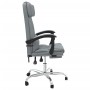 Silla de oficina reclinable con masaje de tela gris claro en Sillas de oficina | Comprar online en Foru.es