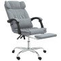 Silla de oficina reclinable con masaje de tela gris claro en Sillas de oficina | Comprar online en Foru.es