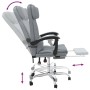 Silla de oficina reclinable con masaje de tela gris claro en Sillas de oficina | Comprar online en Foru.es