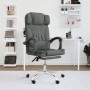 Silla de oficina reclinable con masaje de tela gris oscuro en Sillas de oficina | Comprar online en Foru.es