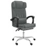 Silla de oficina reclinable con masaje de tela gris oscuro en Sillas de oficina | Comprar online en Foru.es