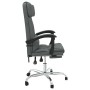 Silla de oficina reclinable con masaje de tela gris oscuro en Sillas de oficina | Comprar online en Foru.es