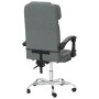 Silla de oficina reclinable con masaje de tela gris oscuro en Sillas de oficina | Comprar online en Foru.es