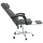 Silla de oficina reclinable con masaje de tela gris oscuro en Sillas de oficina | Comprar online en Foru.es