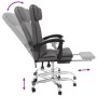 Silla de oficina reclinable masaje cuero sintético gris en Sillas de oficina | Comprar online en Foru.es