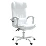 Silla de oficina reclinable masaje cuero sintético blanco en Sillas de oficina | Comprar online en Foru.es