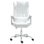 Silla de oficina reclinable masaje cuero sintético blanco en Sillas de oficina | Comprar online en Foru.es