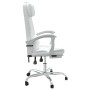 Silla de oficina reclinable masaje cuero sintético blanco en Sillas de oficina | Comprar online en Foru.es