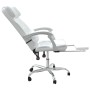Silla de oficina reclinable masaje cuero sintético blanco en Sillas de oficina | Comprar online en Foru.es