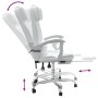 Silla de oficina reclinable masaje cuero sintético blanco en Sillas de oficina | Comprar online en Foru.es