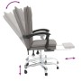 Silla de oficina reclinable de tela gris taupé en Sillas de oficina | Comprar online en Foru.es