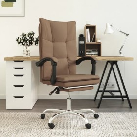 Silla de oficina reclinable de tela marrón en Sillas de oficina | Comprar online en Foru.es