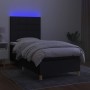 Cama box spring colchón y luces LED tela negro 80x200 cm de vidaXL, Camas y somieres - Ref: Foro24-3135391, Precio: 295,06 €,...