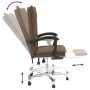 Silla de oficina reclinable de tela marrón en Sillas de oficina | Comprar online en Foru.es