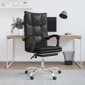 Silla de oficina reclinable cuero sintético negro en Sillas de oficina | Comprar online en Foru.es