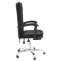 Silla de oficina reclinable cuero sintético negro en Sillas de oficina | Comprar online en Foru.es