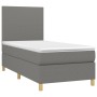 Cama box spring colchón y luces LED tela gris oscuro 90x190 cm de vidaXL, Camas y somieres - Ref: Foro24-3135238, Precio: 326...