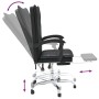Silla de oficina reclinable cuero sintético negro en Sillas de oficina | Comprar online en Foru.es