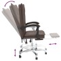 Silla de oficina reclinable cuero sintético marrón en Sillas de oficina | Comprar online en Foru.es