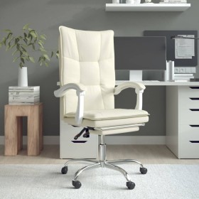 Silla de oficina reclinable cuero sintético crema en Sillas de oficina | Comprar online en Foru.es