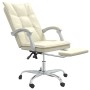 Silla de oficina reclinable cuero sintético crema en Sillas de oficina | Comprar online en Foru.es