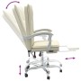 Silla de oficina reclinable cuero sintético crema en Sillas de oficina | Comprar online en Foru.es