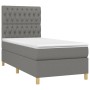 Cama box spring colchón y luces LED tela gris oscuro 90x200 cm de vidaXL, Camas y somieres - Ref: Foro24-3135646, Precio: 380...