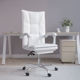Silla de oficina reclinable cuero sintético blanco en Sillas de oficina | Comprar online en Foru.es