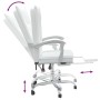 Silla de oficina reclinable cuero sintético blanco en Sillas de oficina | Comprar online en Foru.es