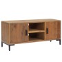 Mueble para TV madera maciza de pino marrón 110x35x48 cm en Muebles TV | Comprar online en Foru.es