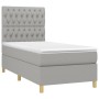 Cama box spring colchón y luces LED tela gris claro 90x190 cm de vidaXL, Camas y somieres - Ref: Foro24-3135637, Precio: 307,...