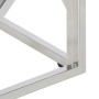 Mesa de centro plateada acero inoxidable y vidrio templado en Mesas de centro | Comprar online en Foru.es