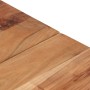 Mesa de centro acero inoxidable plateado y madera maciza acacia en Mesas de centro | Comprar online en Foru.es