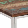 Mesa de centro acero inoxidable y madera reciclada plateado en Mesas de centro | Comprar online en Foru.es