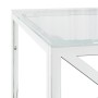 Mesa de centro acero inoxidable y vidrio 110x45x45 cm en Mesas de centro | Comprar online en Foru.es
