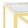 Mesa de centro acero inoxidable y vidrio 110x45x45 cm en Mesas de centro | Comprar online en Foru.es