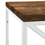 Mesa de centro acero inoxidable y madera maciza reciclada en Mesas de centro | Comprar online en Foru.es