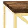Mesa de centro acero inoxidable y madera maciza reciclada en Mesas de centro | Comprar online en Foru.es
