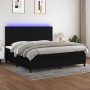 Cama box spring colchón y luces LED tela negro 200x200 cm de vidaXL, Camas y somieres - Ref: Foro24-3134903, Precio: 652,58 €...