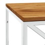 Mesa de centro acero inoxidable y madera maciza de acacia en Mesas de centro | Comprar online en Foru.es